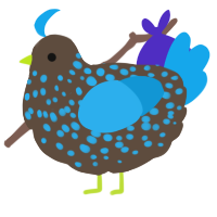 A bark and sky chicken with a speckle pattern