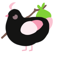 A black and rose chicken