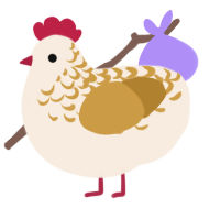 A cream and gold chicken with a half-lace pattern