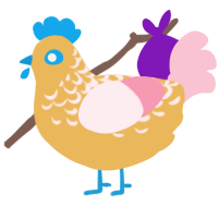 A honey and rose chicken with a half-lace pattern