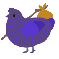 A overcast and indigo chicken with a bar pattern