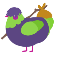 A overcast and grass chicken with a head pattern