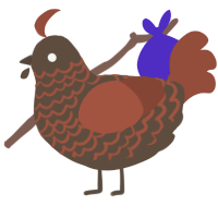 Ona, a bark and russet chicken with a lace pattern