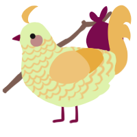 A apple and honey chicken with a lace pattern