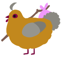 A ochre and ash chicken