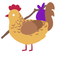 A honey and brown chicken with a half-lace pattern