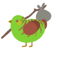 A grass and russet chicken with a half-bar pattern