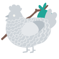 A mist chicken with a lace pattern