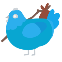 A cerulean and sky chicken with a head pattern