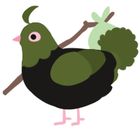 A sable and olive chicken with a head pattern