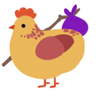 Autumn Leaves, a honey and red chicken with a neck-speckle pattern