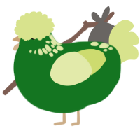 A leaf and lemon chicken with a neck-speckle pattern
