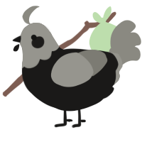A sable and ash chicken with a head pattern