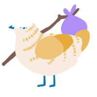 A cream and honey chicken with a half-bar pattern