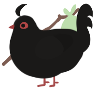 A sable chicken