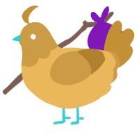 A honey and gold chicken with a head pattern