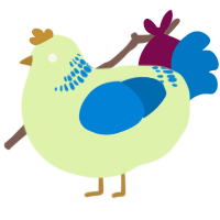 A apple and sapphire chicken with a neck-band pattern