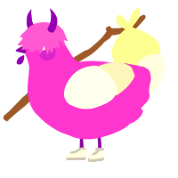 Emo Teenager, a orchid and white chicken
