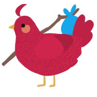 cranberry cider, a crimson chicken with a double-lace pattern