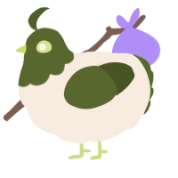 A cream and olive chicken with a head pattern