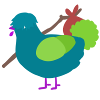 A sea and grass chicken