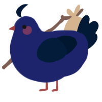 A navy and tumblr chicken