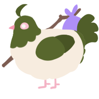 A cream and olive chicken with a head pattern