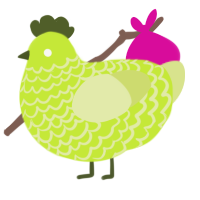 A lime and lemon chicken with a lace pattern