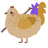 A beige and gold chicken with a half-lace pattern
