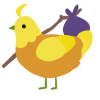 A orange and yellow chicken with a head pattern