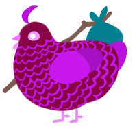 (unnamed), a maroon and amethyst chicken with a lace pattern