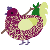 A wine and lemon chicken with a double-lace pattern