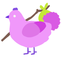 A lavender and orchid chicken