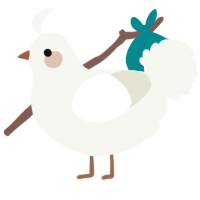 A white chicken