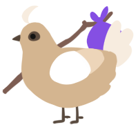 A beige and cream chicken