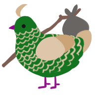 A leaf and beige chicken with a lace pattern