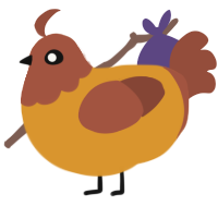 A orange and russet chicken with a head pattern