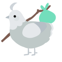 A silver and mist chicken with a head pattern