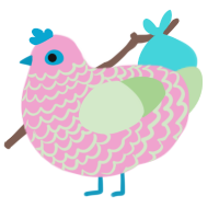Jabon con agua, a pink and gluppy chicken with a lace pattern