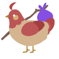 A beige and red chicken with a head pattern