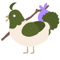 A cream and olive chicken with a head pattern