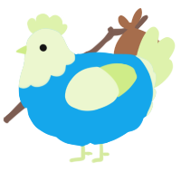 A sky and apple chicken with a head pattern