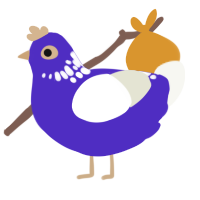 the titanic itself, a indigo and white chicken with a neck-speckle pattern