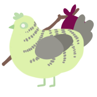 A apple and ash chicken with a half-bar pattern