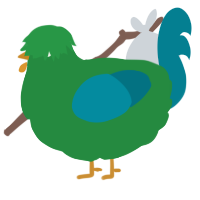 A viridian and sea chicken