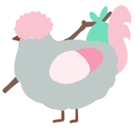 A silver and rose chicken