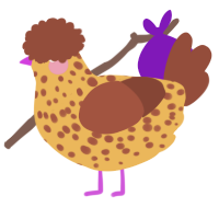 A honey and russet chicken with a speckle pattern