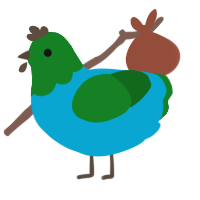 A cerulean and leaf chicken with a head pattern