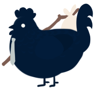 Shoelaces, a tumblr chicken with a half-lace pattern