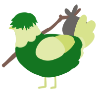 A leaf and lemon chicken with a head pattern